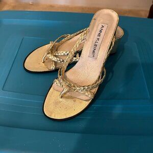 Anne Klein Women's Gold Sandals
